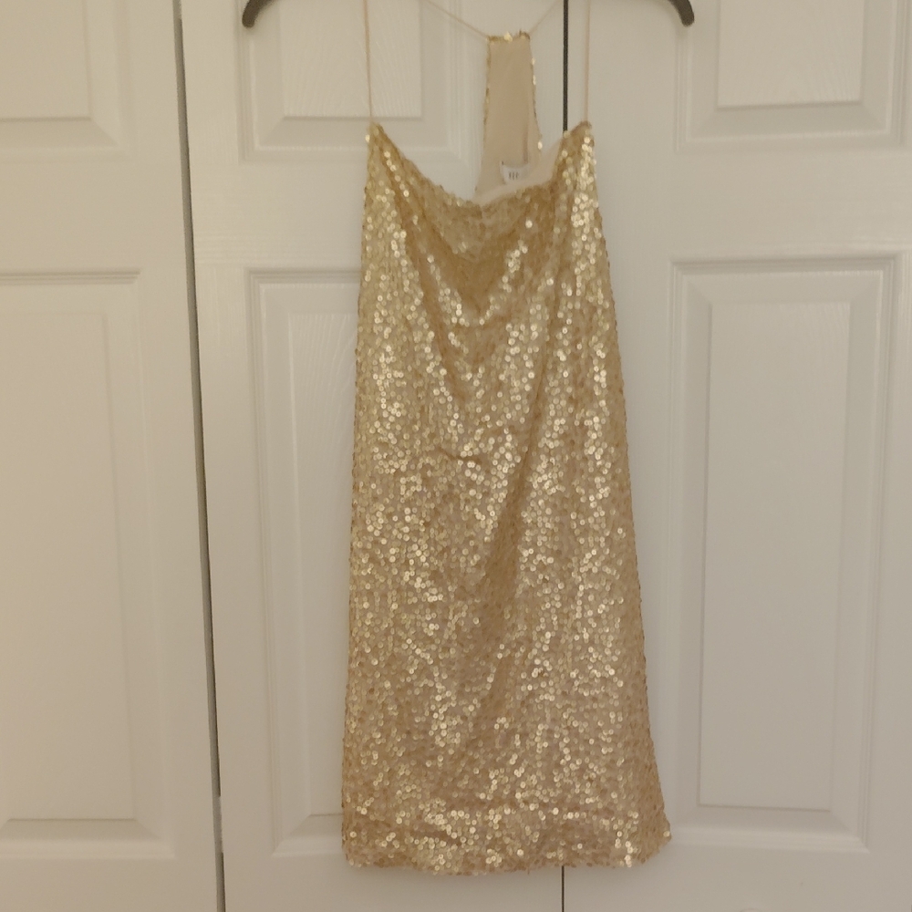 NSR Gold Sequin Mini Dress
